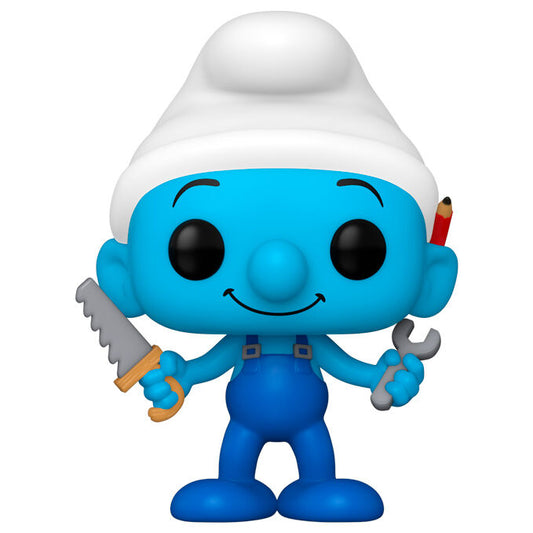 Figura Funko POP! Handy Smurf de The Smurfs con llave inglesa en su caja - 2