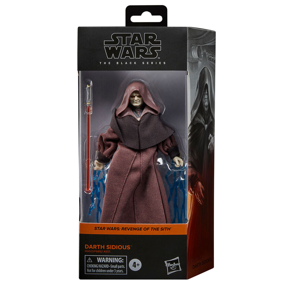 Figura articulada de Darth Sidious con capucha y sable láser rojo - 2