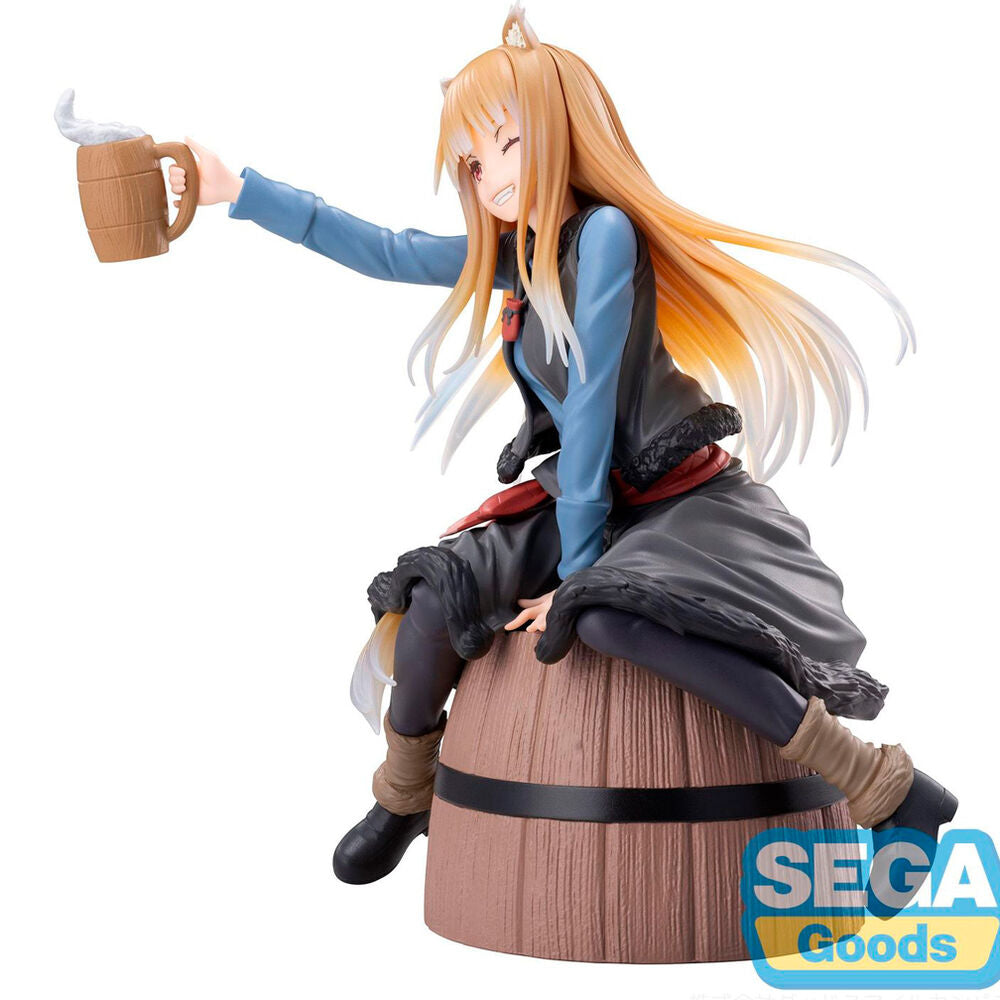 Figura de Holo de Spice and Wolf sentada sobre un barril - 2