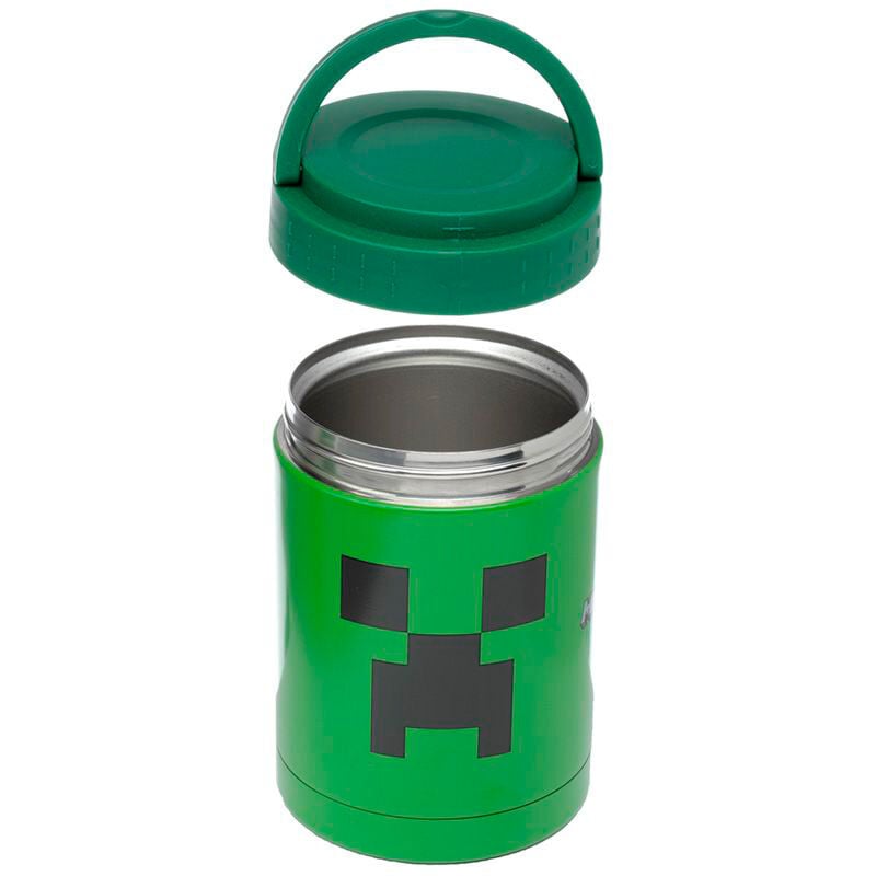 Fiambrera térmica verde de Minecraft Creeper con asa plegable - 2