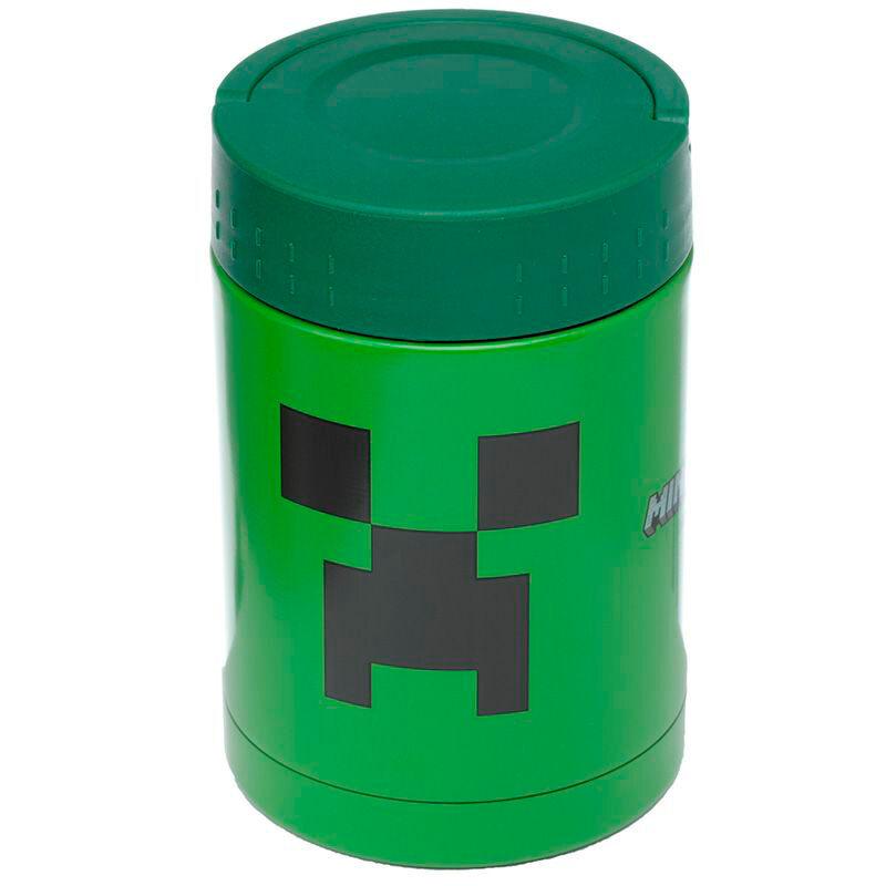 Fiambrera térmica verde de Minecraft Creeper con asa plegable - 4