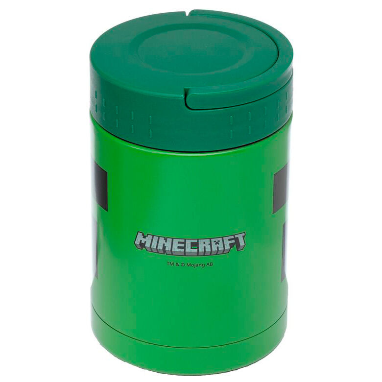 Fiambrera térmica verde de Minecraft Creeper con asa plegable - 5