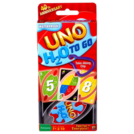 Juego de cartas MATTEL UNO H2O To Go con clip