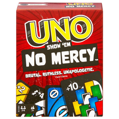 Caja del juego de cartas UNO Show ’Em No Mercy de Mattel