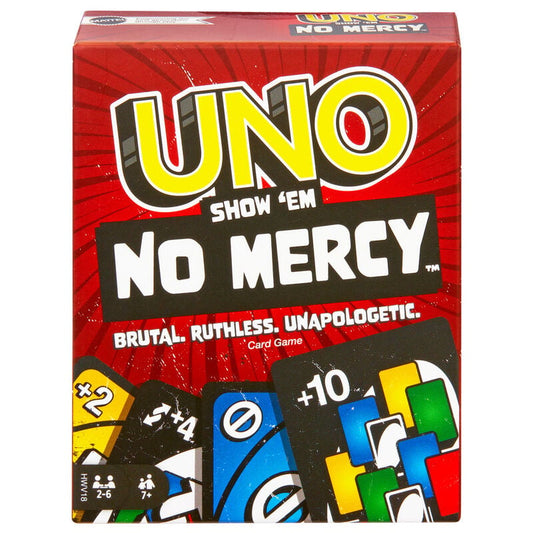 Caja del juego de cartas UNO Show ’Em No Mercy de Mattel