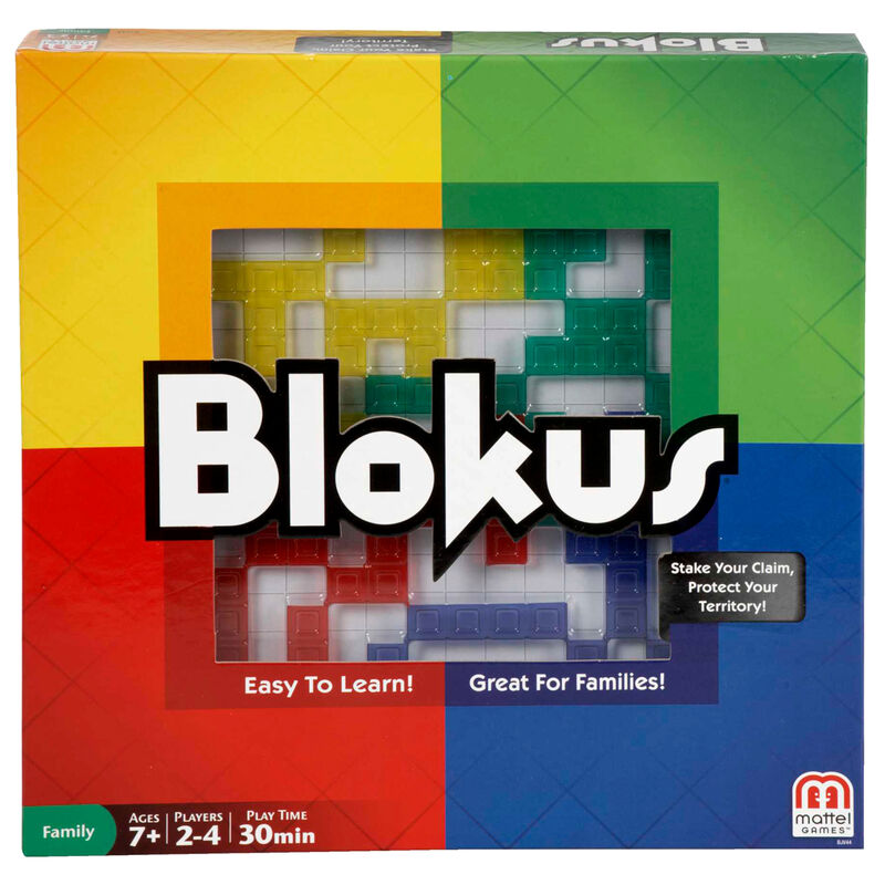 Caja del juego de mesa Blokus Refresh de Mattel
