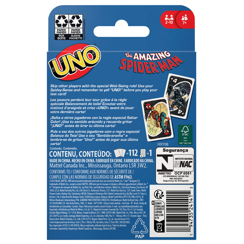 Juego de cartas UNO The Amazing Spider-Man de Marvel - 4