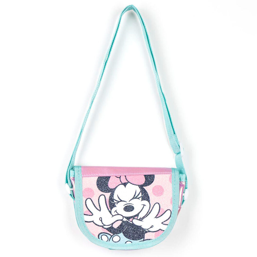 Bolso bandolera rosa y turquesa con Minnie Disney - 2