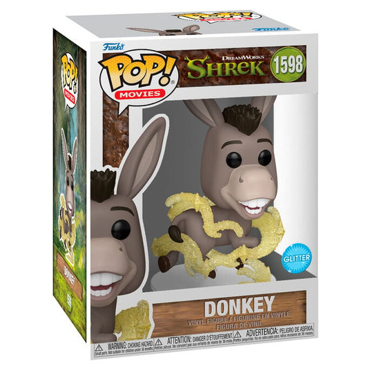 Figura Funko POP! de Asno de Shrek con acabado glitter en caja