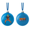 Bola de Navidad azul de Naruto Shippuden con Naruto y logotipo de la serie