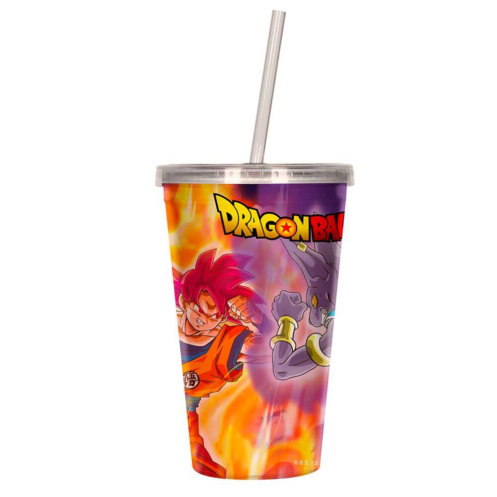 Vaso lenticular 3D de Dragon Ball Super con tapa transparente