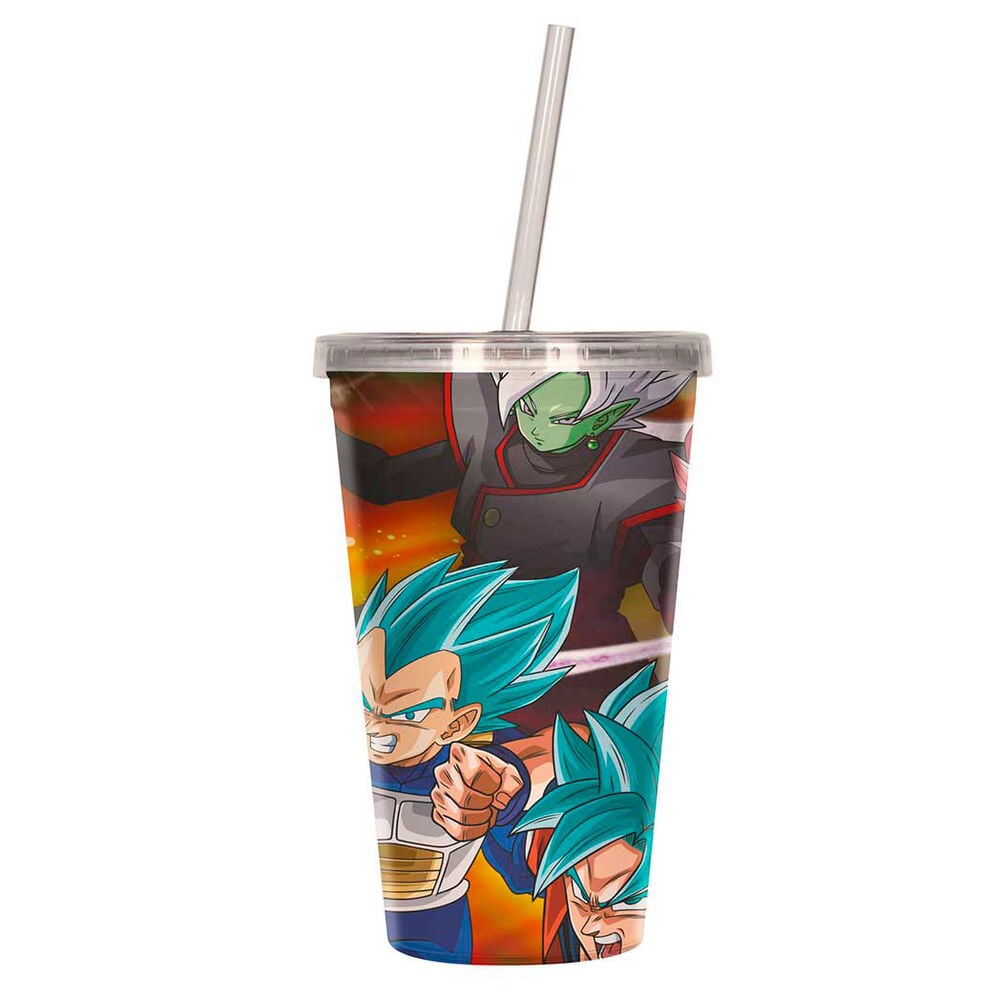Vaso lenticular 3D de Future Trunks de Dragon Ball Super con tapa y pajita