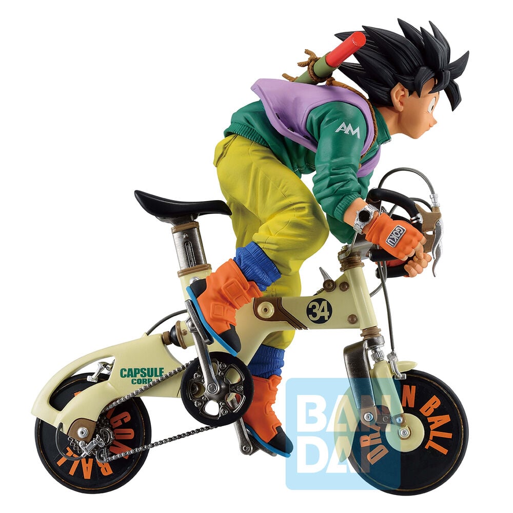 Figura Ichibansho de Son Goku en bicicleta