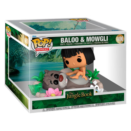 Figura FUNKO POP! Moment de Baloo y Mowgli sobre una base selvática - 2