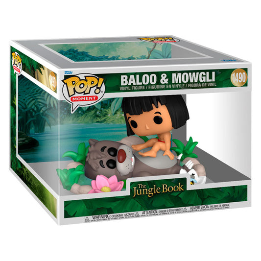Figura FUNKO POP! Moment de Baloo y Mowgli sobre una base selvática - 2