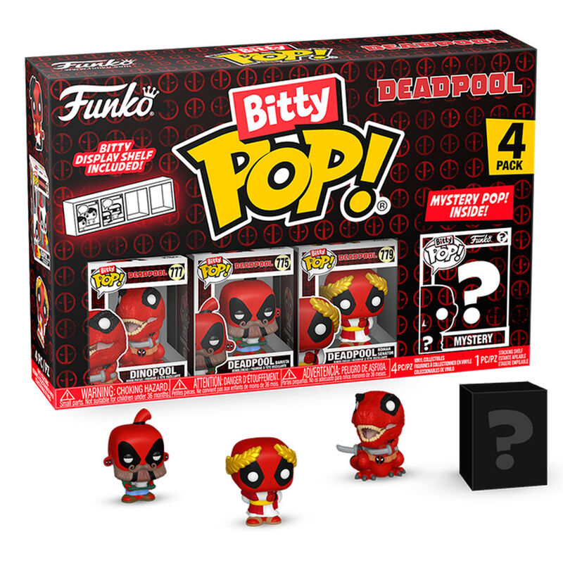 Blíster FUNKO Bitty Pop! Marvel Deadpool Dinopool de 4 figuras
