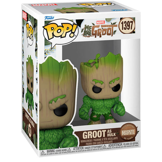 Figura Funko POP! Groot as Hulk en caja