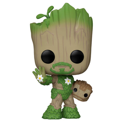 Figura Funko POP! de Groot as Iron Man en caja Marvel - 2