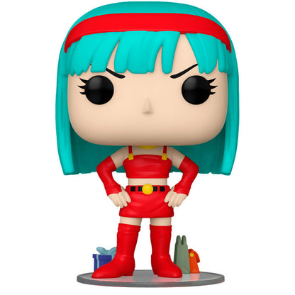 Figura Funko POP! de Bulla de Dragon Ball GT con cabello turquesa y uniforme rojo