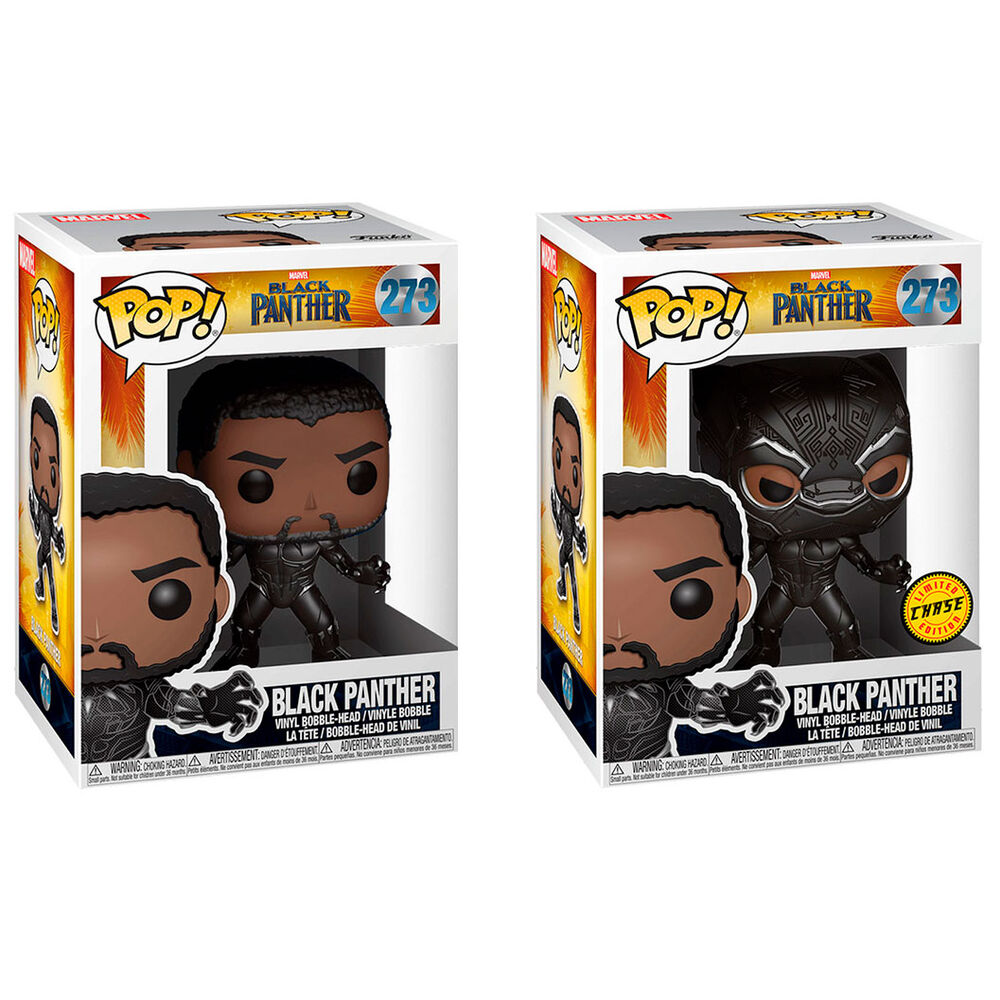 Pack Funko POP! Black Panther con figura Chase en caja