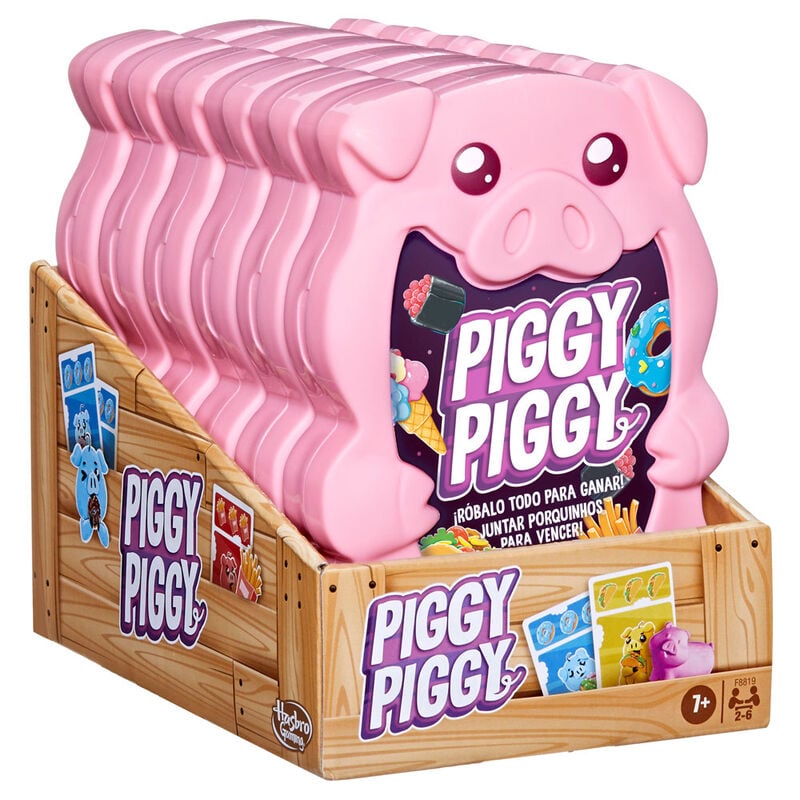 Juego de cartas Hasbro Piggy Piggy con cerdito rosa - 2