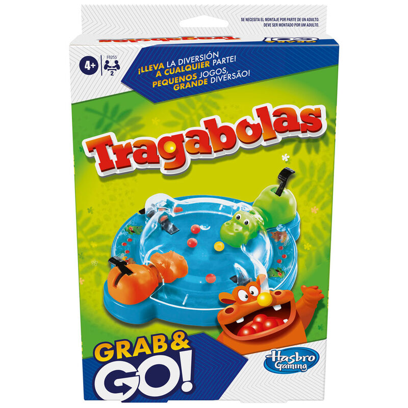 Juego Hasbro Tragabolas Grab & Go con dos hipopótamos
