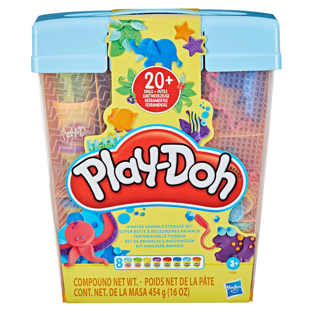Set de animales Play-Doh con botes de colores, moldes, herramientas y estuche - 2