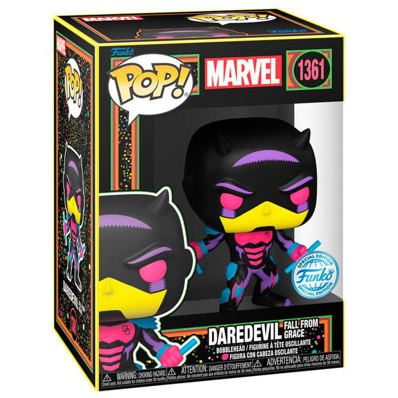Figura Funko POP! Marvel Daredevil Fall from Grace Exclusive en su caja