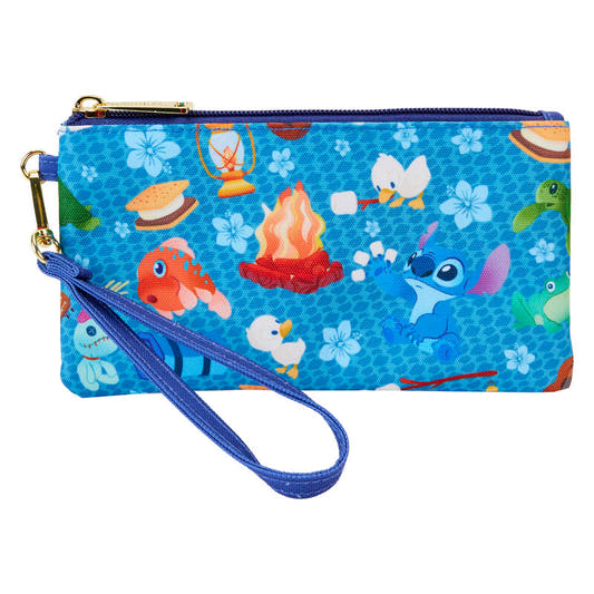 Cartera azul de nylon Stitch Camping Cuties con estampado de acampada - 2