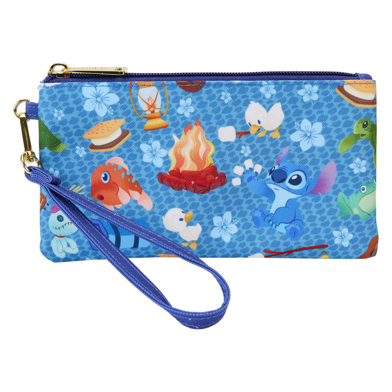 Cartera azul de nylon Stitch Camping Cuties con estampado de acampada - 2