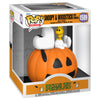 Figura Funko POP Deluxe de Snoopy y Woodstock sobre una calabaza