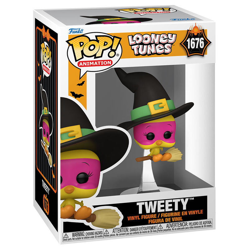 Figura Funko POP! de Piolín como bruja sobre una escoba - 2