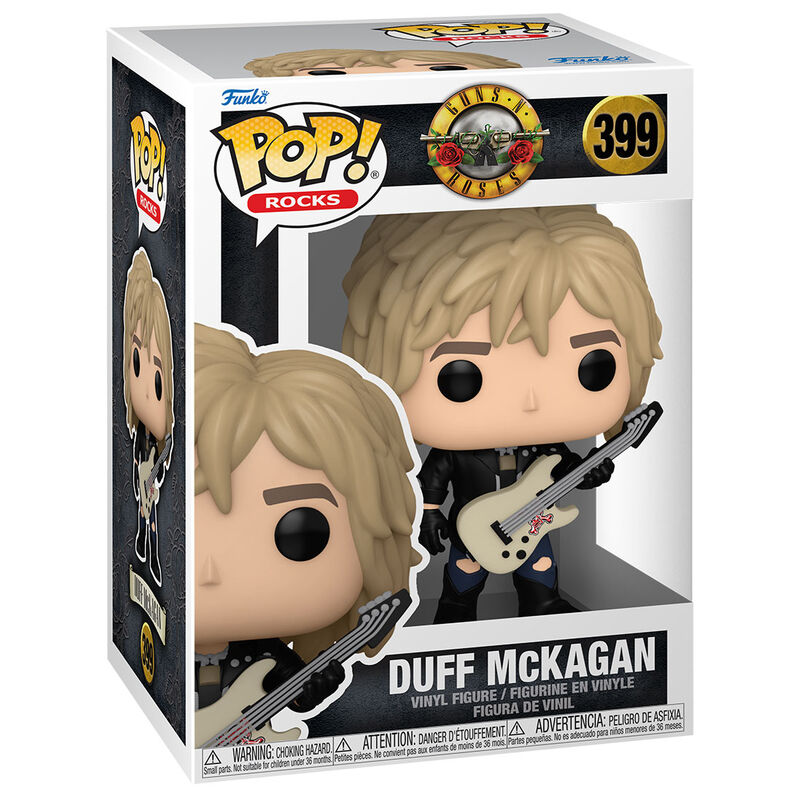Figura Funko POP! Rocks 399 de Duff McKagan con bajo en su caja