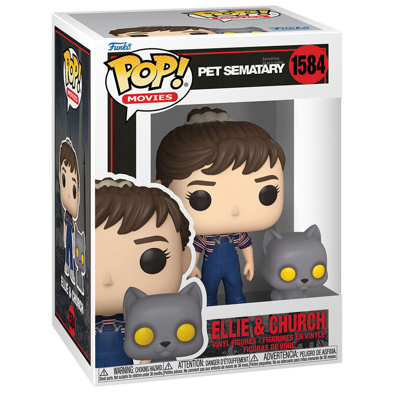 Figura Funko POP! de Ellie y Church de Pet Sematary en caja