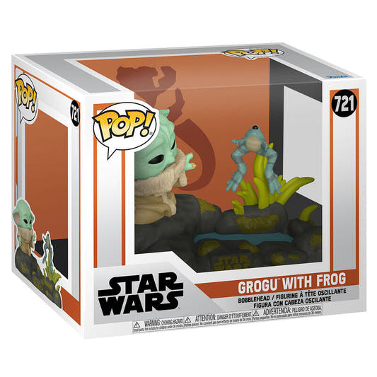 Figura Funko POP Deluxe de Grogu con rana de Star Wars