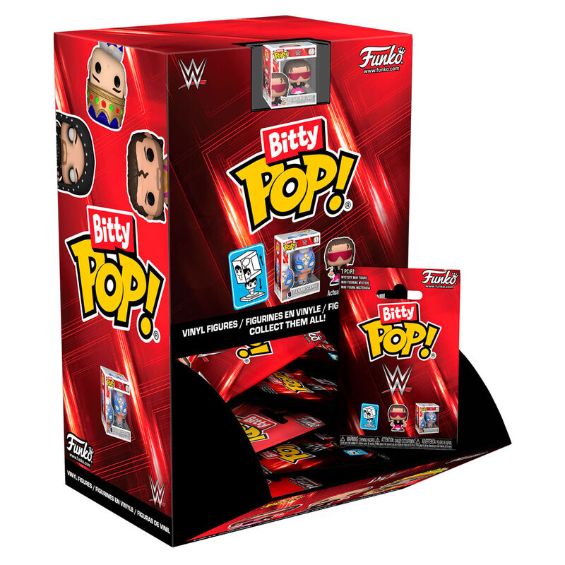 Expositor rojo de figuras Funko Bitty POP! WWE