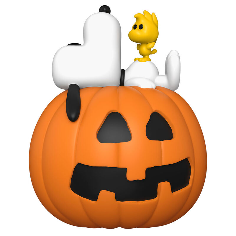 Figura Funko POP Deluxe de Snoopy y Woodstock sobre una calabaza - 2