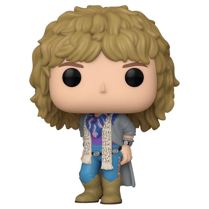 Figura Funko POP! de Jon Bon Jovi 1980 con chaqueta gris y pañuelo estampado