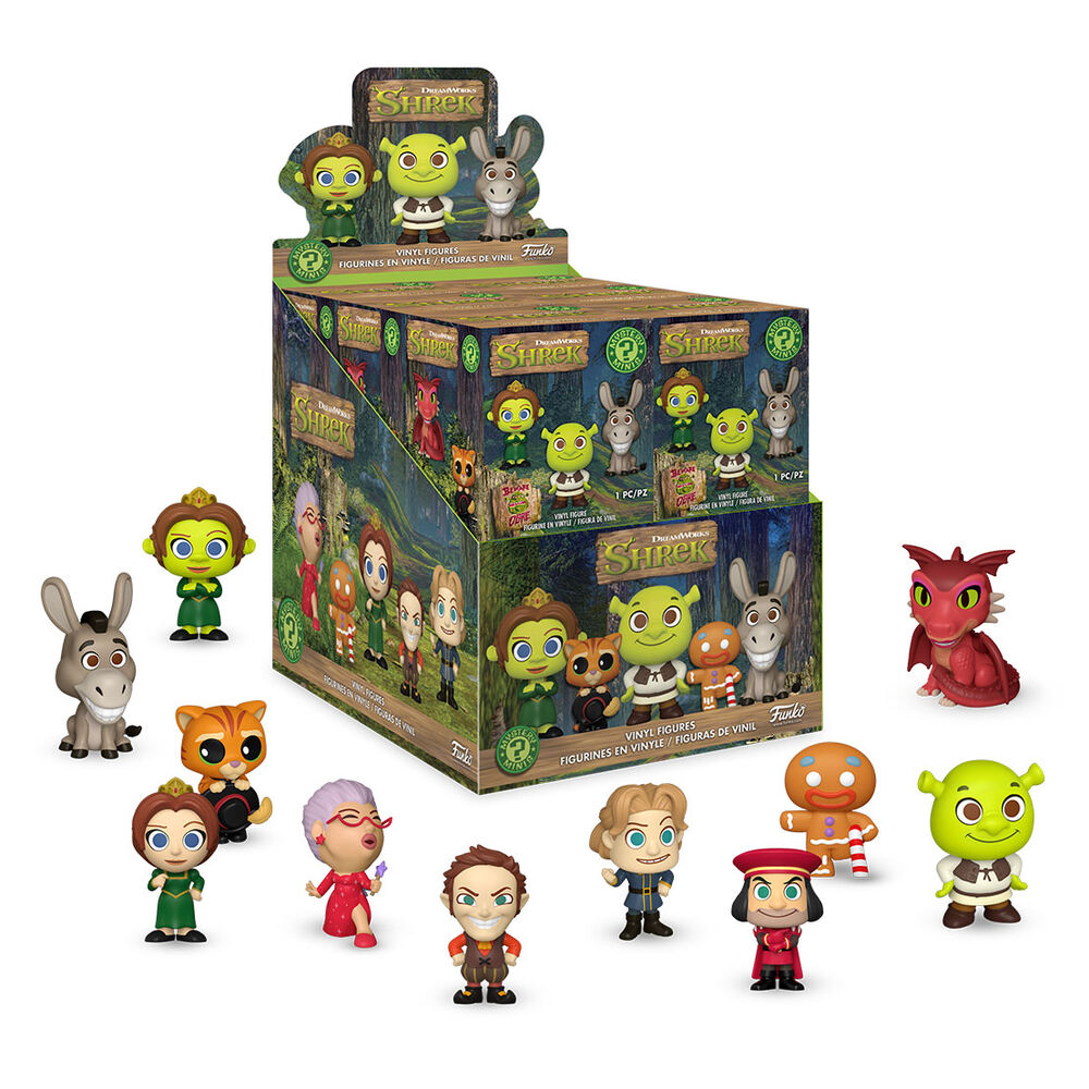 Caja FUNKO Mystery Minis de Shrek con minifiguras de personajes surtidos