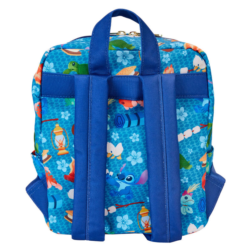 Mini mochila azul de Stitch Disney Loungefly con estampado de acampada - 4