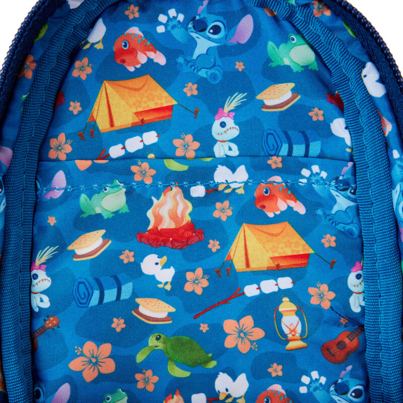 Portatodo Stitch Camping Cuties de Disney Loungefly con diseño de acampada - 4