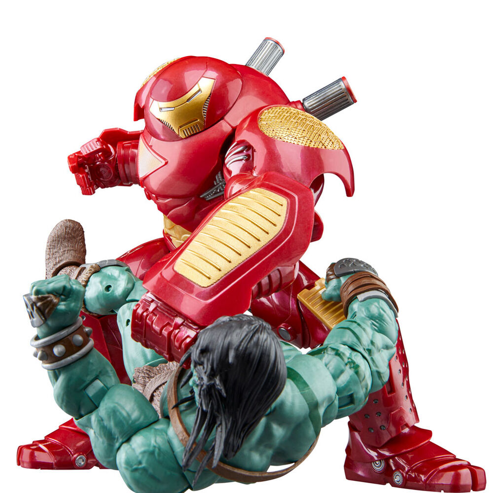 Figura Hulkbuster Marvel articulada en rojo y dorado - 8