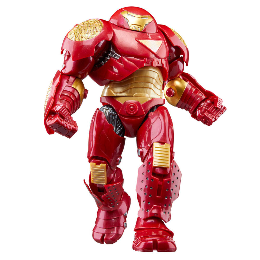 Figura Hulkbuster Marvel articulada en rojo y dorado