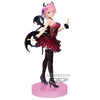 Figura de Ram de Re:Zero con vestido rojo oscuro, alas negras y base rosa