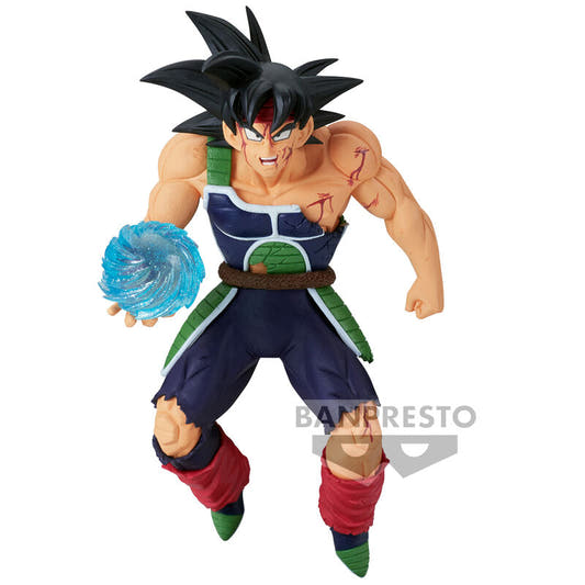 Figura de Bardock de Dragon Ball Z con efecto de energía azul