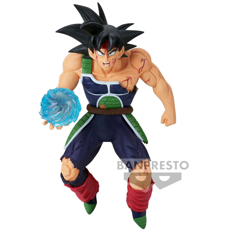 Figura de Bardock de Dragon Ball Z con efecto de energía azul