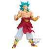 Figura de Broly Super Saiyan de Dragon Ball Z con cabello turquesa y faldón rojo