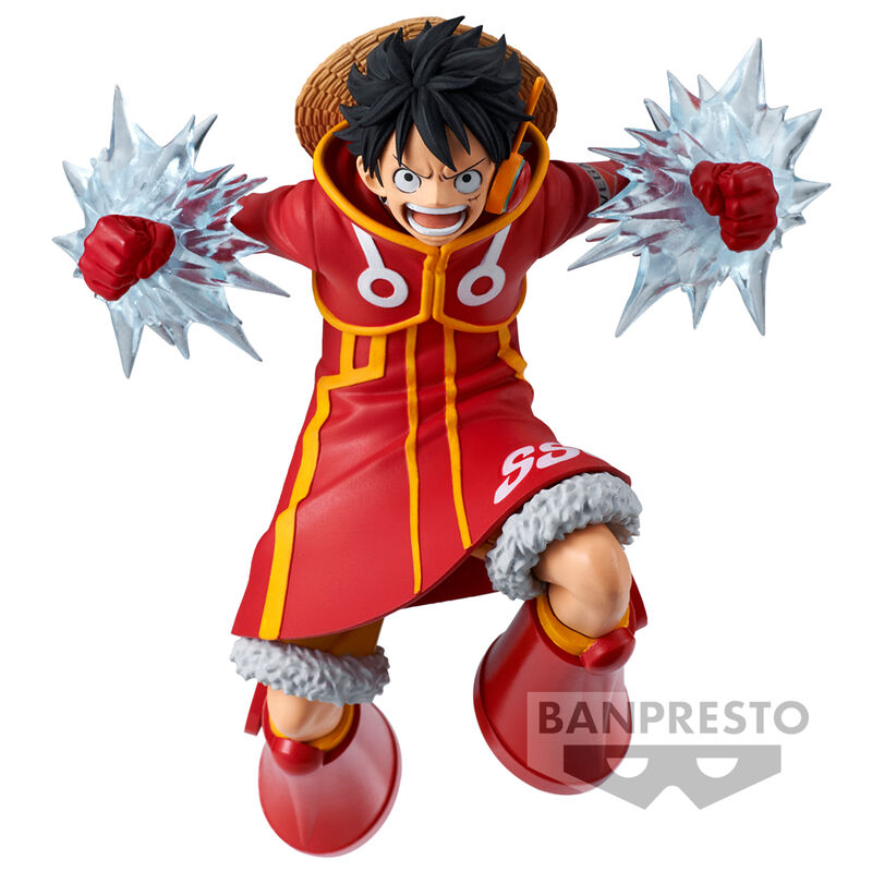 Figura de Monkey D. Luffy Battle Record de One Piece en pose de combate