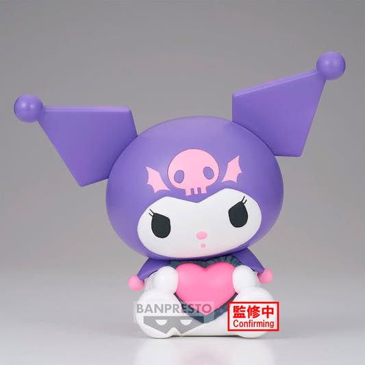 Figura Kuromi Softmates morada con corazón rosa - 2