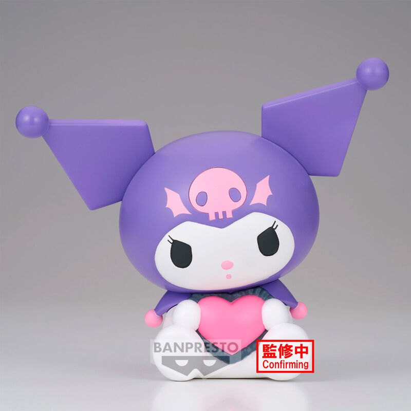 Figura Kuromi Softmates morada con corazón rosa - 2